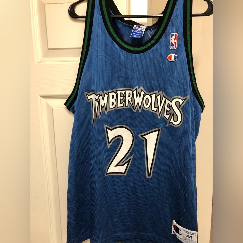 Kevin Garnett Minnesota Timberwolves Champion Jersey.
